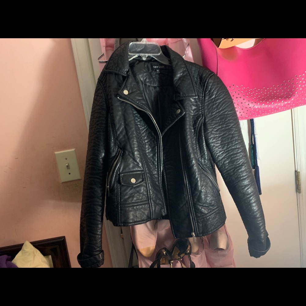 Black leather jacket